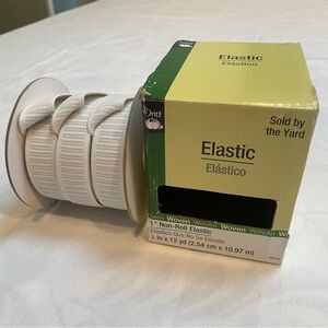 Dritz 1" Non-Roll Elastic 1"x12Yd Woven 9407W Crafting Crafts Sewing No Roll